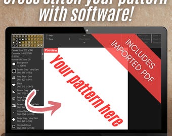 Create Cross Stitch Patterns With Software StitchPro Gift For Friends and Family (Windows Only)