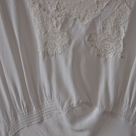 Vintage 30's/40's Nightgown Long White Lace Bias … - image 10