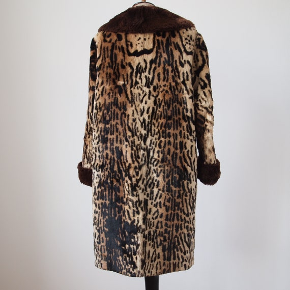 1940's/50's German Coat Leopard Print Sheared Fur… - image 6