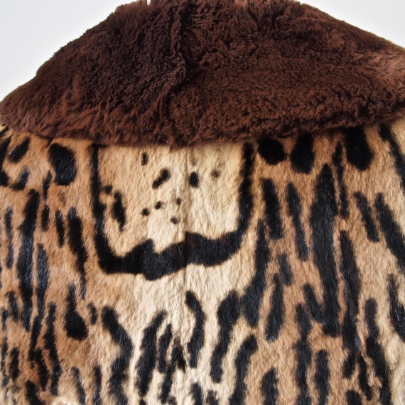 1940's/50's German Coat Leopard Print Sheared Fur… - image 5