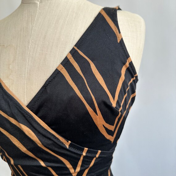 1970’s De Weese Design One Piece Swimsuit Black a… - image 3