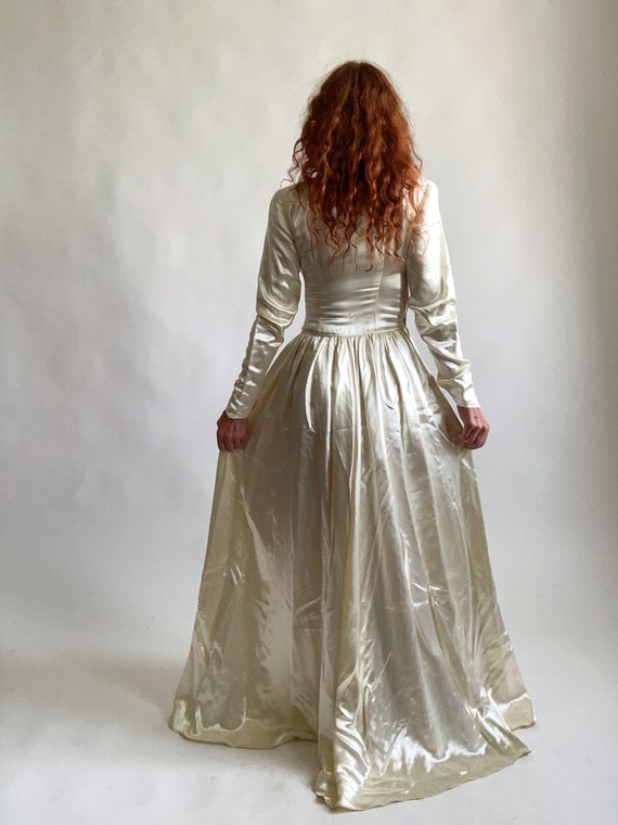 40's Emma Domb Sweetheart Neckline Wedding Gown C… - image 2