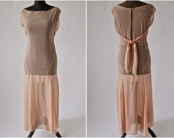 Nude Sheer Dress - Etsy
