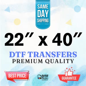 Custom DTF Transfer, Ready to Press, DTF printing, Tshirt heat transfer, Bulk DTF sheet, Full color, Custom apparel, Gang Sheet - 22x40 inch