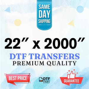 Custom DTF Transfer, Ready to Press, DTF printing, Heat transfer, Bulk DTF sheet, Full color, Custom apparel, Gang Sheet - 22x2000 inch