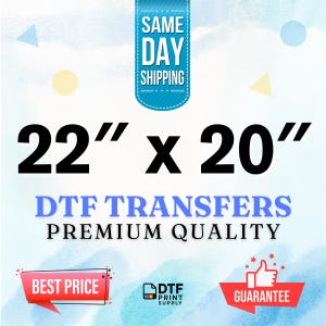 Custom DTF Transfer, Ready to Press, DTF printing, Tshirt heat transfer, Bulk DTF sheet, Full color, Custom apparel, Gang Sheet - 22x20 inch