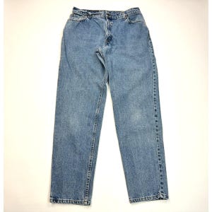 Levi&#39;s 550 Relaxed Fit Tapered Leg Denim Jean Women 16 Made in USA Vtg 98 Cotton