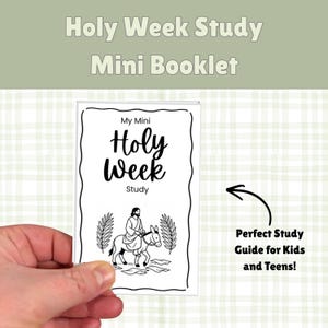 Holy Week Study Mini Printable Booklet