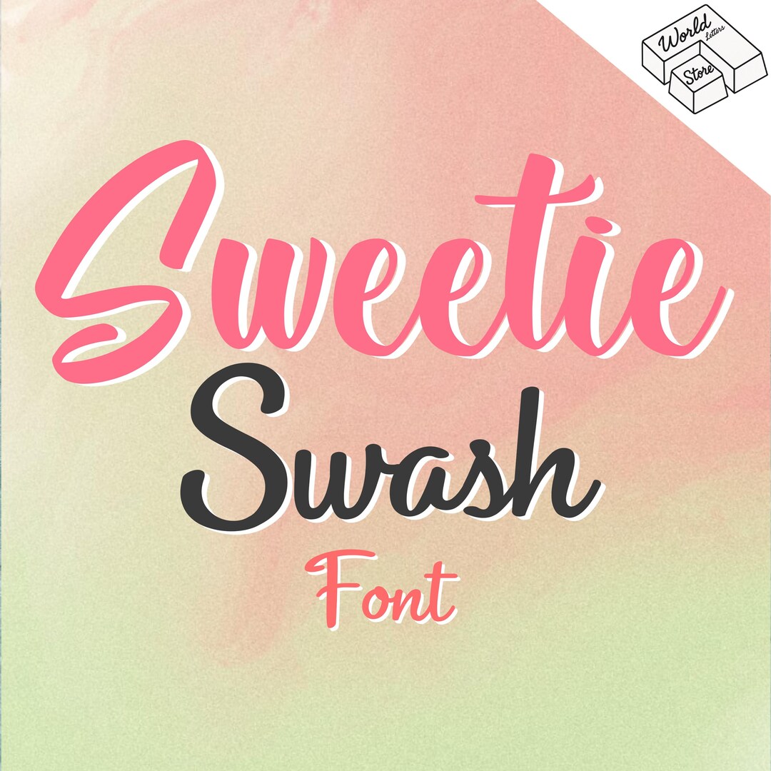 Sweetie Swash Script Font Bundle (TTF, OTF) - Etsy