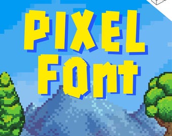 Pixel Font: Gamer Alphabet & Number Cut Files (TTF File) (Instant Download)