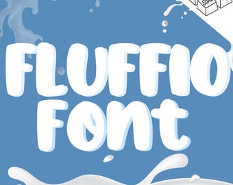 Groovy Bubble Font: Fluffino Bold Lettering (OTF, TTF) for Cricut & Procreate