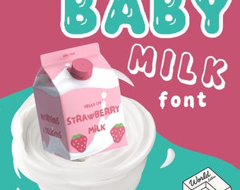 Carattere BabyMilk: Carattere a bolle retrò per Procreate