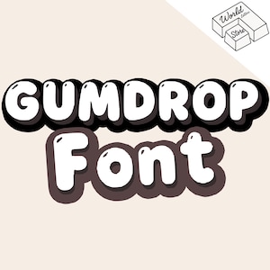 Gumdrop Font - Bubble Font - ShinyFont - Cute Fonts - Milkshake Font - Retro Font -Fonts for iPad - Blog Pixie
