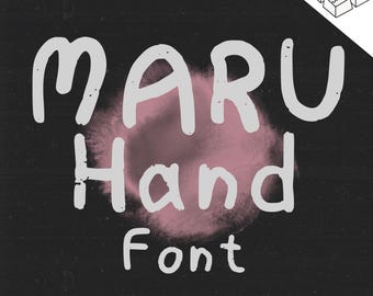 Maru Hand Font: Messy Handwriting Font (TTF)
