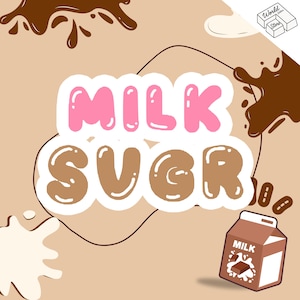 Milk Sugar  Font | Bubble Font | Shiny Font | Cute Fonts | MilkSugar Font | Retro Font | Fonts for Procreate | kawaii Letters (OTF/TTF)