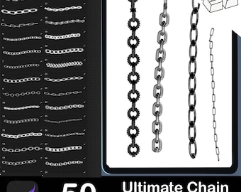 50 Ultimate Chain Procreate brush & stamp Set