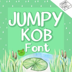 Jumpy Kob Font - Handwritten  Font, Cricut Fonts, Cute Font, Block Font, Teacher