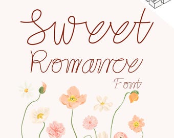 Sweet Romance Font: Handwritten Script for Wedding Invitations (TTF)