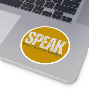 Pegatinas premium de la serie Speak / Edición GOLD / Calcomanías para la confianza / Di lo que piensas / Regalo para estudiantes / Añadir póster con 20 % de descuento