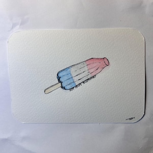 Carte postale pop bombe faite main – Peinture amusante et coquette « Hot Girl Summer »
