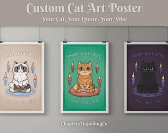 Vol 1. Benutzerdefinierte Katzen Poster, Katzen Wandkunst, Geschenke über Katzen, Einzigartige Wandkunst, Meditation Geschenke für Katzenliebhaber, lustiges Katzen Poster