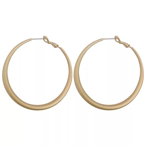 Gold Matte Earrings Etsy