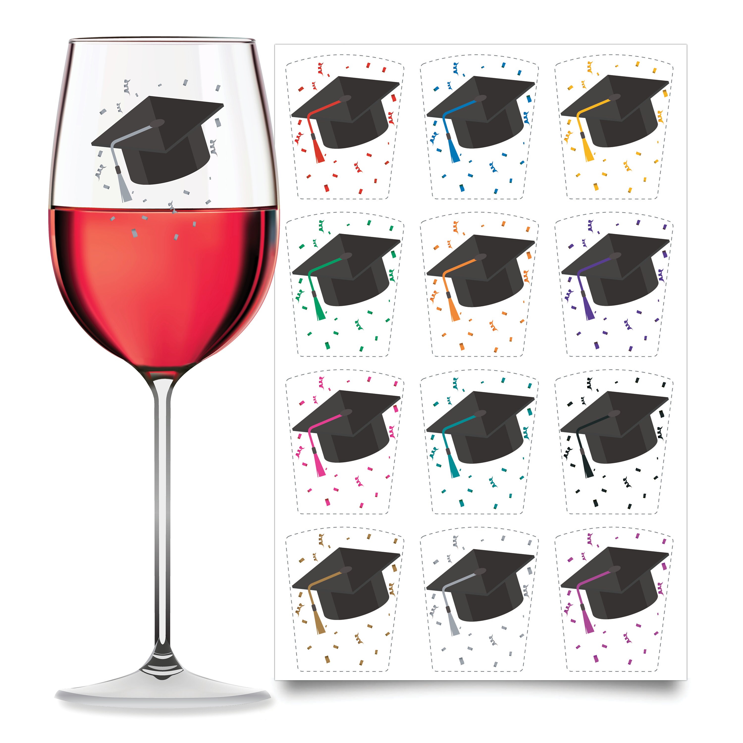 GRADUATION DRINK MARKERS de vidrio de vino Etsy