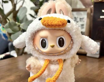 Forest Fairytale Duck Labubu Crochet Outfit | Handmade Costume for Labubu Dolls | Crochet Labubu Outfit | Labubu Doll Clothes