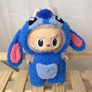 Stitch Crochet for Labubu | Handmade Crochet Labubu Clothing | Labubu Crochet Clothing | Labubu Stitch Outfit | Disney Outfit Labubu