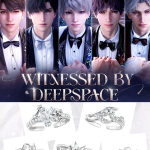 Witnessed by deepspace ring Love and Deepspace Otome Game Xavier Zayne Rafayel Sylus Caleb Cosplay 925 Sliver Ring