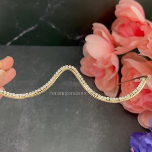 Gold Rhinestone Facelet Jewelry, Frameless Wave Under Eye Glasses, Crystal Nose Bridge Cuff, Festival Rave Accessory, Creative Gift for Her