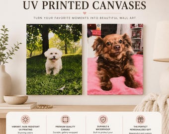 Custom 11x14 Photo Canvas Print | Personalized Pet, Family, Couple Memorial Keepsake