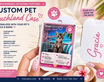 Custom Pet Touchland Case | Personalized Pet Photo Hand Sanitizer Holder | Love Island Inspired Pet Card Touchland Cover
