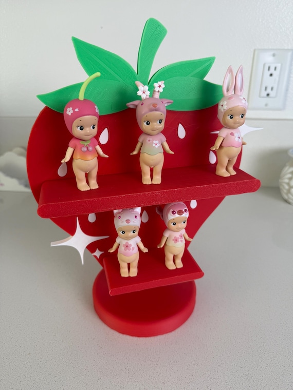 Strawberry Display Stand for Sonny Angels – 2 Tier Kawaii Shelf (STL File Only)