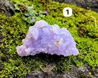 Grape Agate Cluster: Botryoidal Purple Agate Crystal Specimen