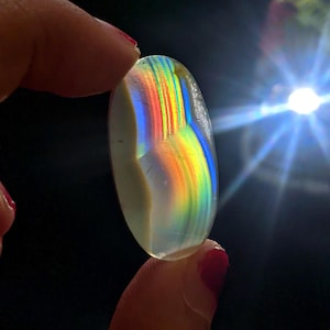 Multi Layer Rainbow Iris Agate Slice – Indonesia Rare Agate Collection