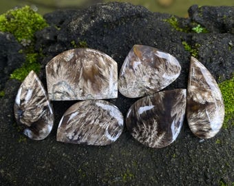 Purple Plume Agate Cabochon: Indonesian Gemstone for Jewelry