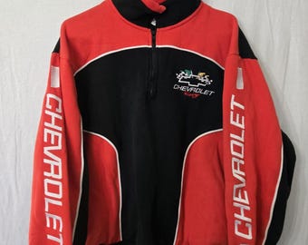 Chevrolet Racing Champions NASCAR Pullover Sweatshirt Mens M Embroidered Chevy