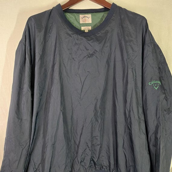 CALLAWAY Golf Windbreaker HX Ripstop Mens XXL Medium Pullover Dark Blue