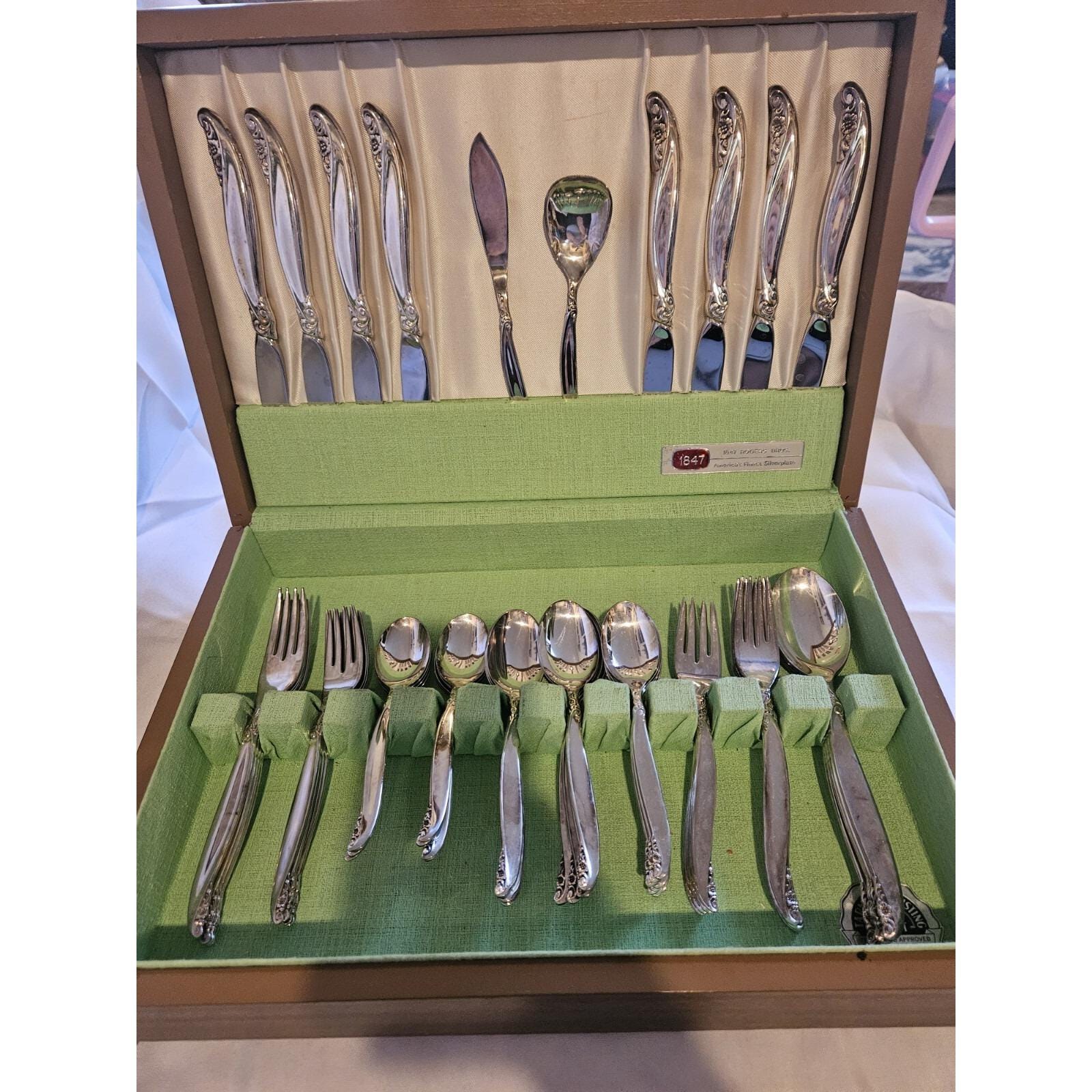 【Rogers & Bros.】 フローラルのディナーセット 6名用24本 Rogers Bro Silverware - Etsy