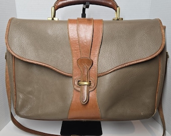 VTG Dooney & Bourke Crossbody Shoulder Bag Tan Pebble Leather Strap Messenger