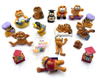 Garfield Bully | Lot of 3 Figurine Pvc | Collectible Vintage Toy
