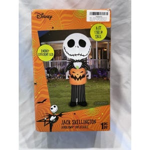 Inflable de Jack Skel de Pesadilla antes de Navidad de Disney, 1.5 m, con luces, para Halloween. imagen 1