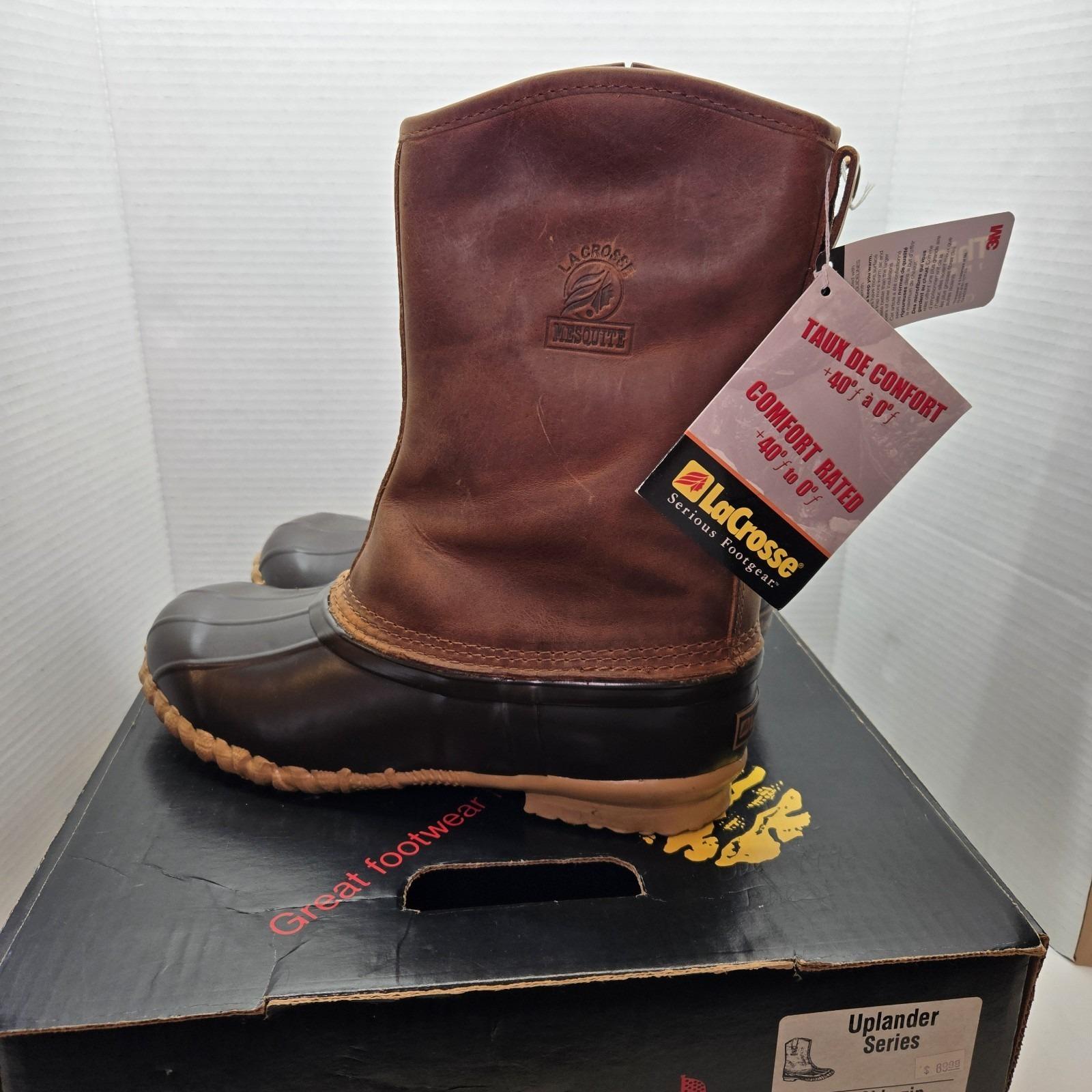 New‎ LaCrosse Mesquite Mens 9 Boots Brown Leather Thinsulate USA Made Zip Side LaCrosse Mountaineer Waterproof Duck Boots. Men main image 3