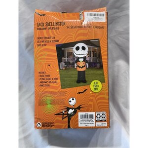 Inflable de Jack Skel de Pesadilla antes de Navidad de Disney, 1.5 m, con luces, para Halloween. imagen 3