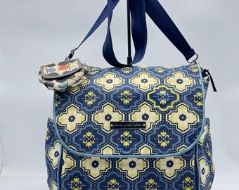 PETUNIA PICKLE BOTTOM Boxy Backpack Diaper Bag Majestic Murano Glazed Canvas Euc