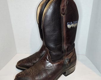 Double H Insulated Sub Zero Cowboy Boots Men's 9 D Oil-Resistant Western Aztec