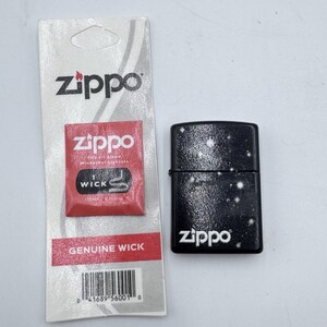 Zippo Galaxy Black Matte Windproof Lighter 28058 With New Genuine Wick image 2