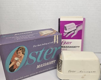 oster vibrating massager VTG MCM Oster Hand Held Vibrating Massager 237-02 Body Massagett USA Made