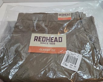 NWT Red Head Brand Co Cargo  Soft Shell Pants Mens 40x32 Brown Classic Fit